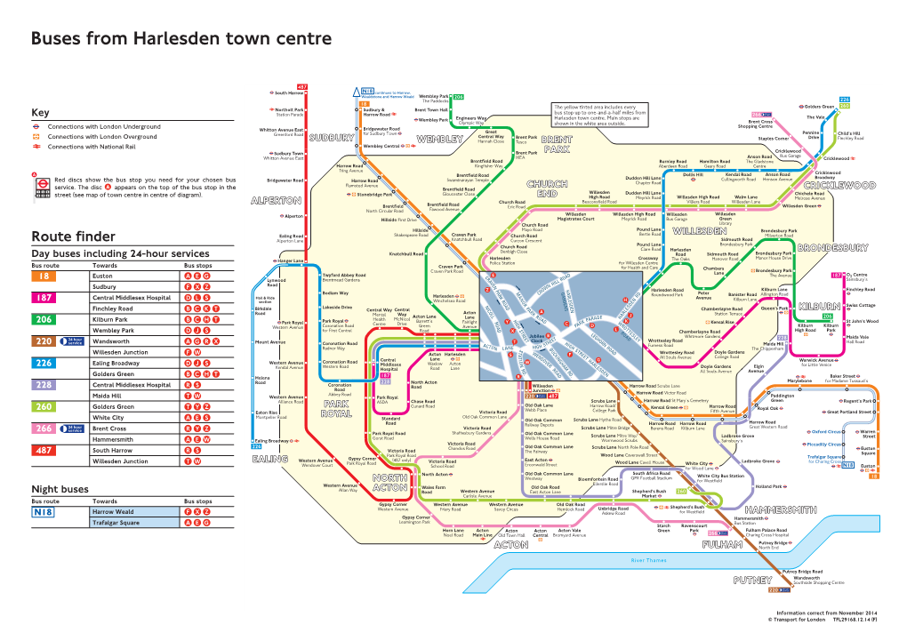 Buses from Harlesden Town Centre