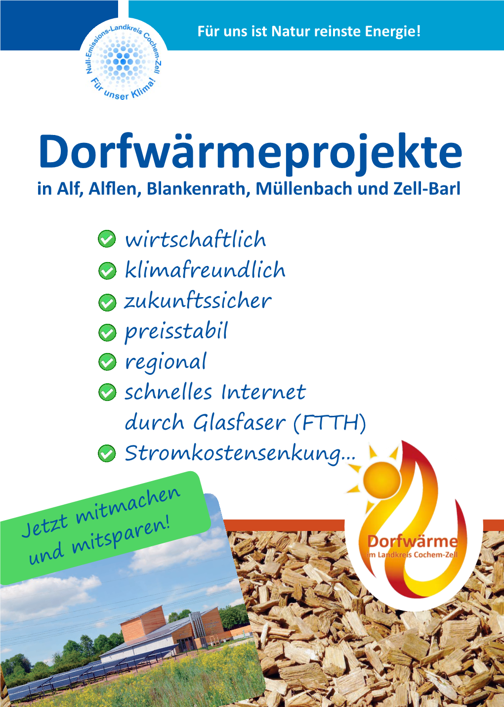 Dorfwärmeprojekte in Alf, Alflen, Blankenrath, Müllenbach Und Zell-Barl