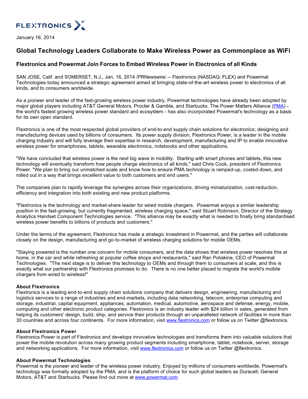 Global Technology Leaders Collaborate to Make Wireless Power As Commonplace As Wifi