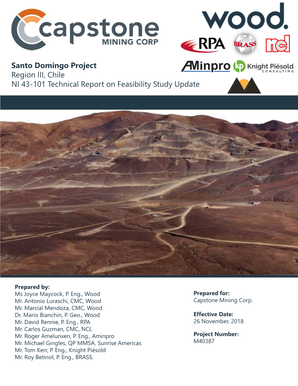 Santo Domingo Project Region III, Chile NI 43-101 Technical Report on Feasibility Study Update