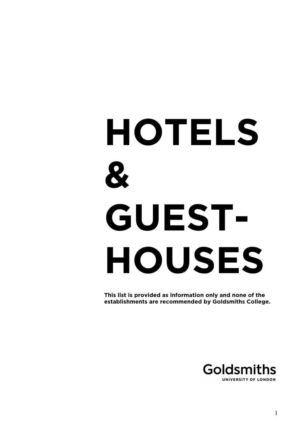 Hotels & Guest- Houses