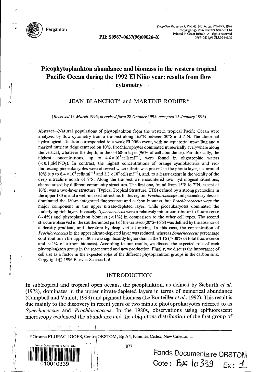 Results from Flow Cytometry