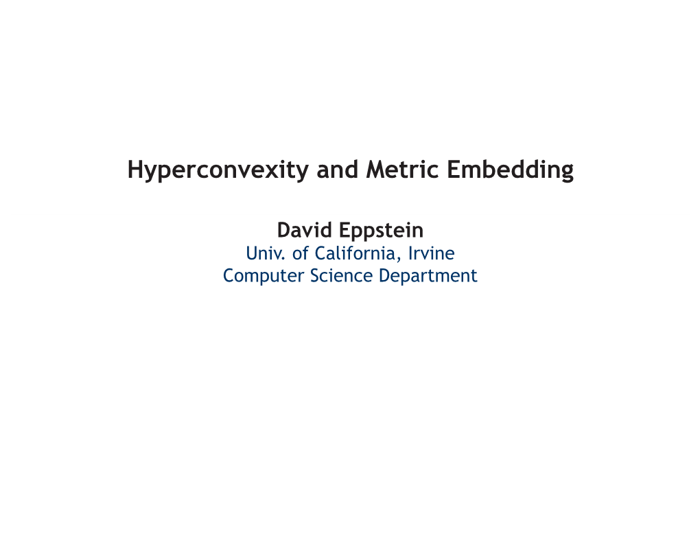 Hyperconvexity and Metric Embedding