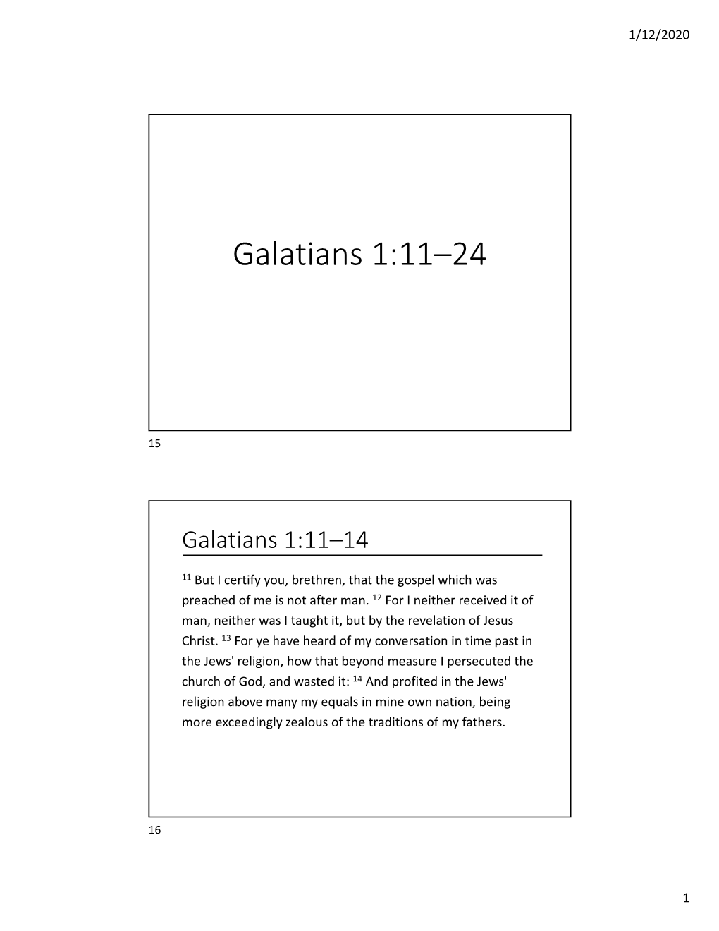 Galatians 1:11–24