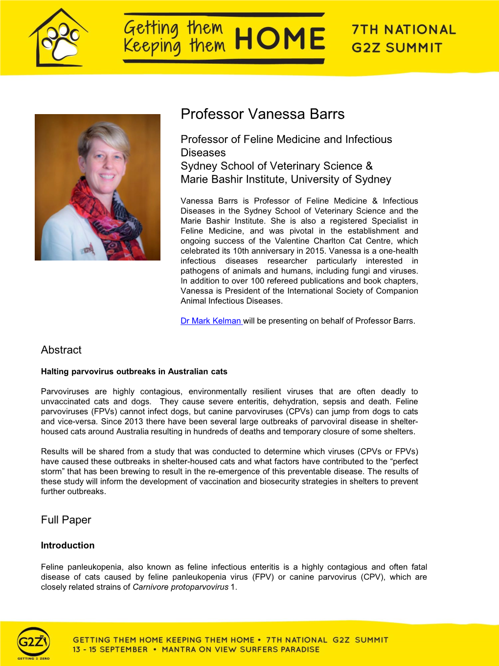 Vanessa Barrs Halting Parvovirus Outbreaks in Australian Cats Paper.Pdf