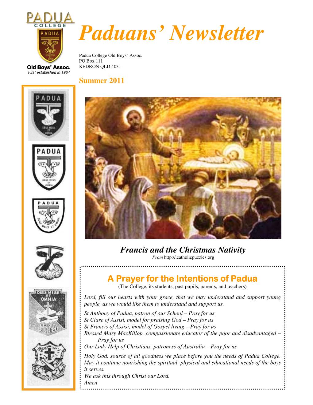 Paduans' Newsletter