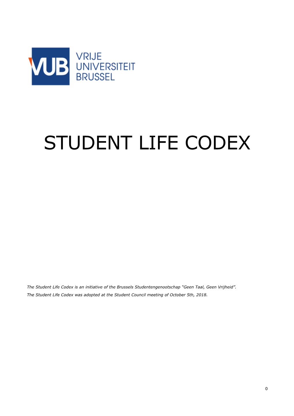 Student Life Codex