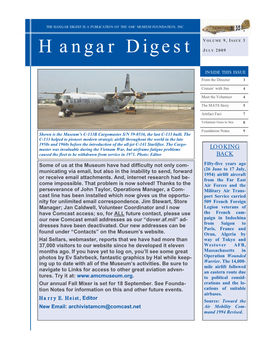 Hangar Digest Is a Publication of Th E Amc Museum Foundation, Inc