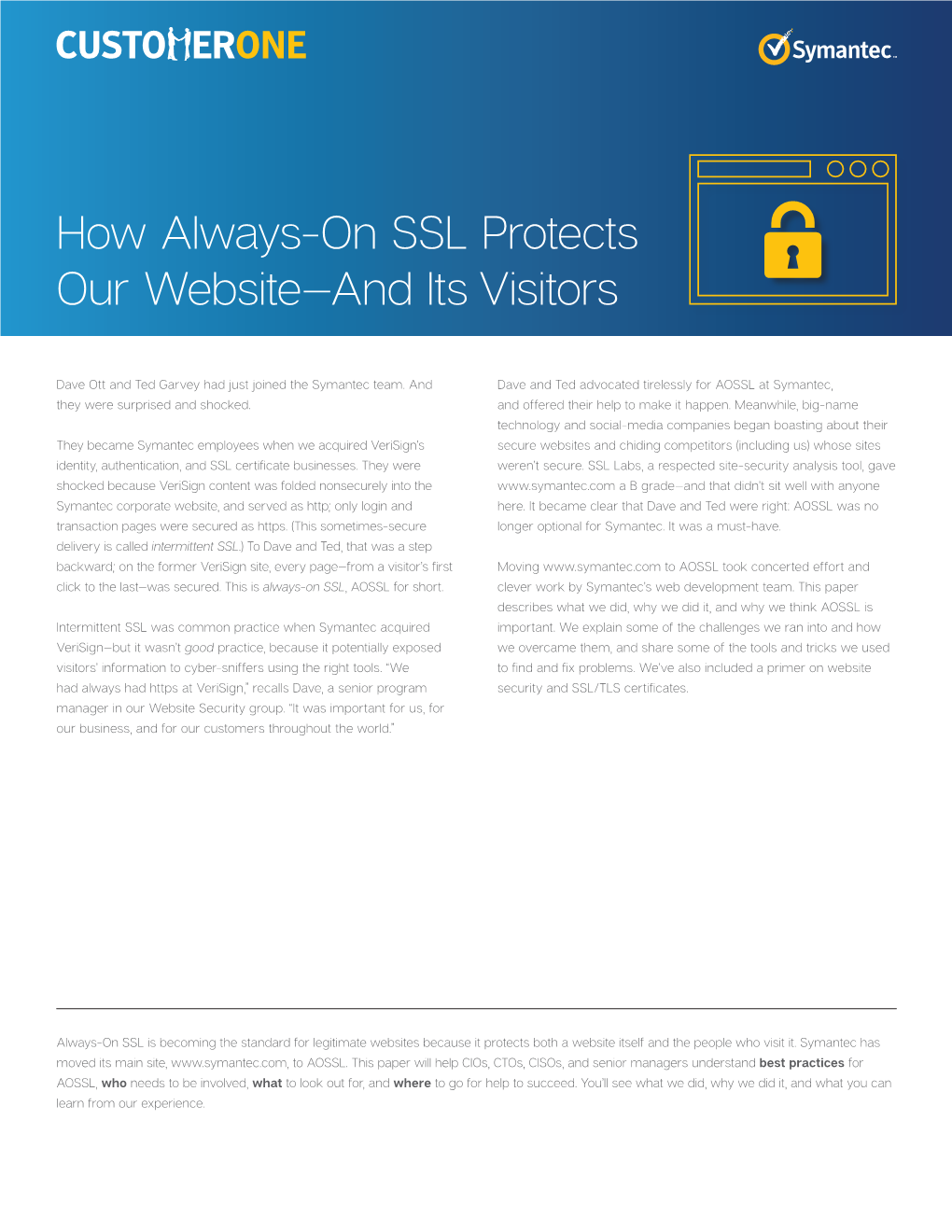 How Alway-On SSL Protects Our Website