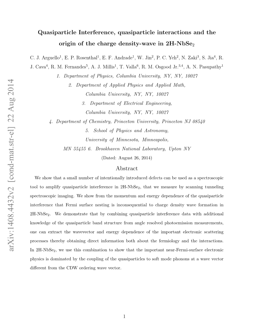 Quasiparticle Interference, Quasiparticle Interactions and the Origin of the Charge Density-Wave in 2H-Nbse2