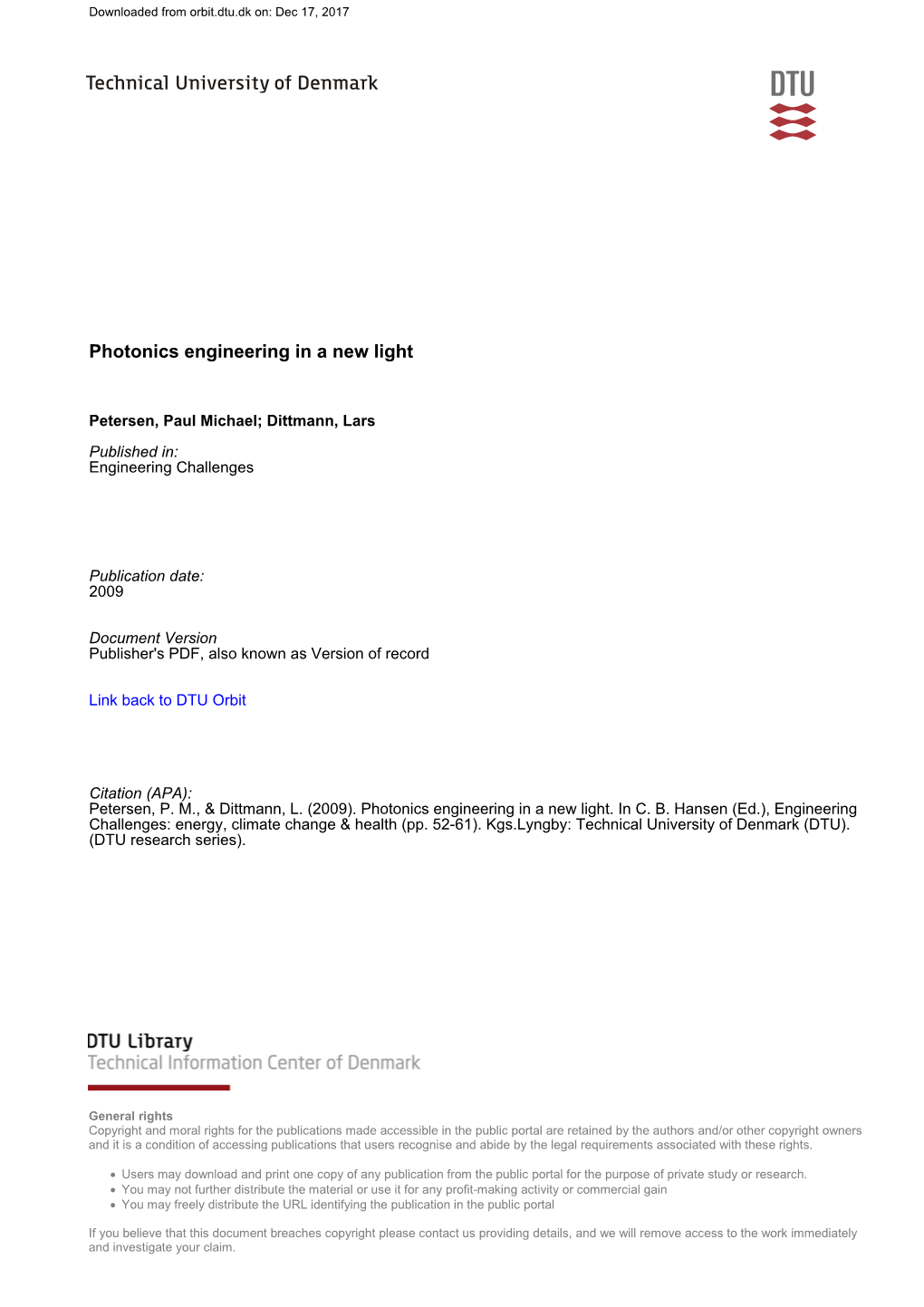 Photonics Engineering in a New Light