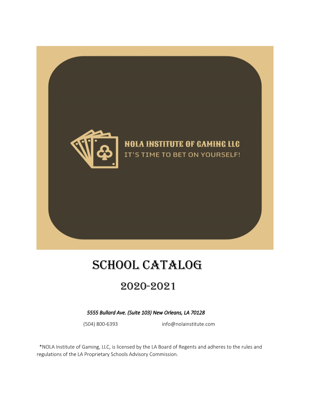 School Catalog