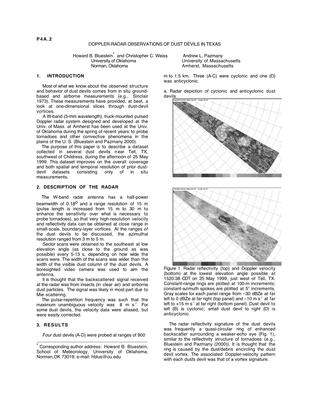 P4a.2 Doppler-Radar Observations of Dust Devils in Texas