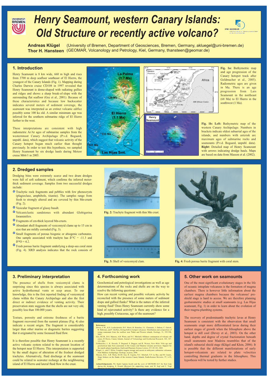 Henry Seamount, Western Canary Islands