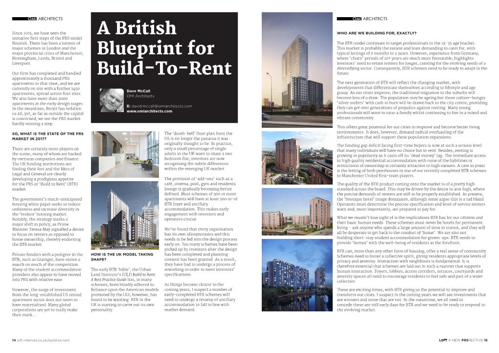A British Blueprint for Build-To-Rent
