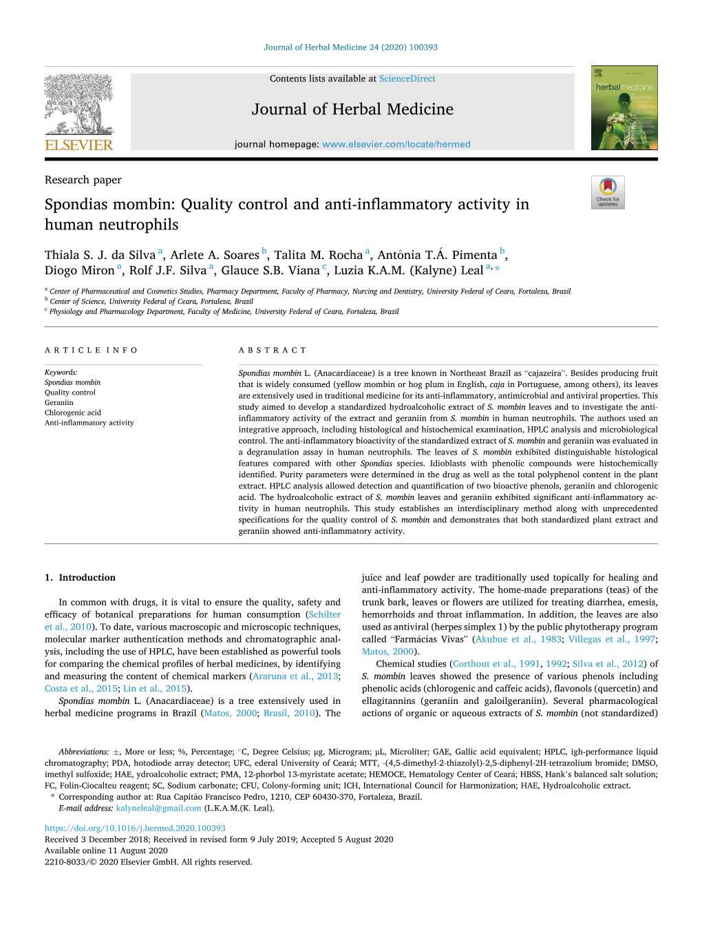 Quality Control and Anti-Inflammatory Activity in Human Neutrophils