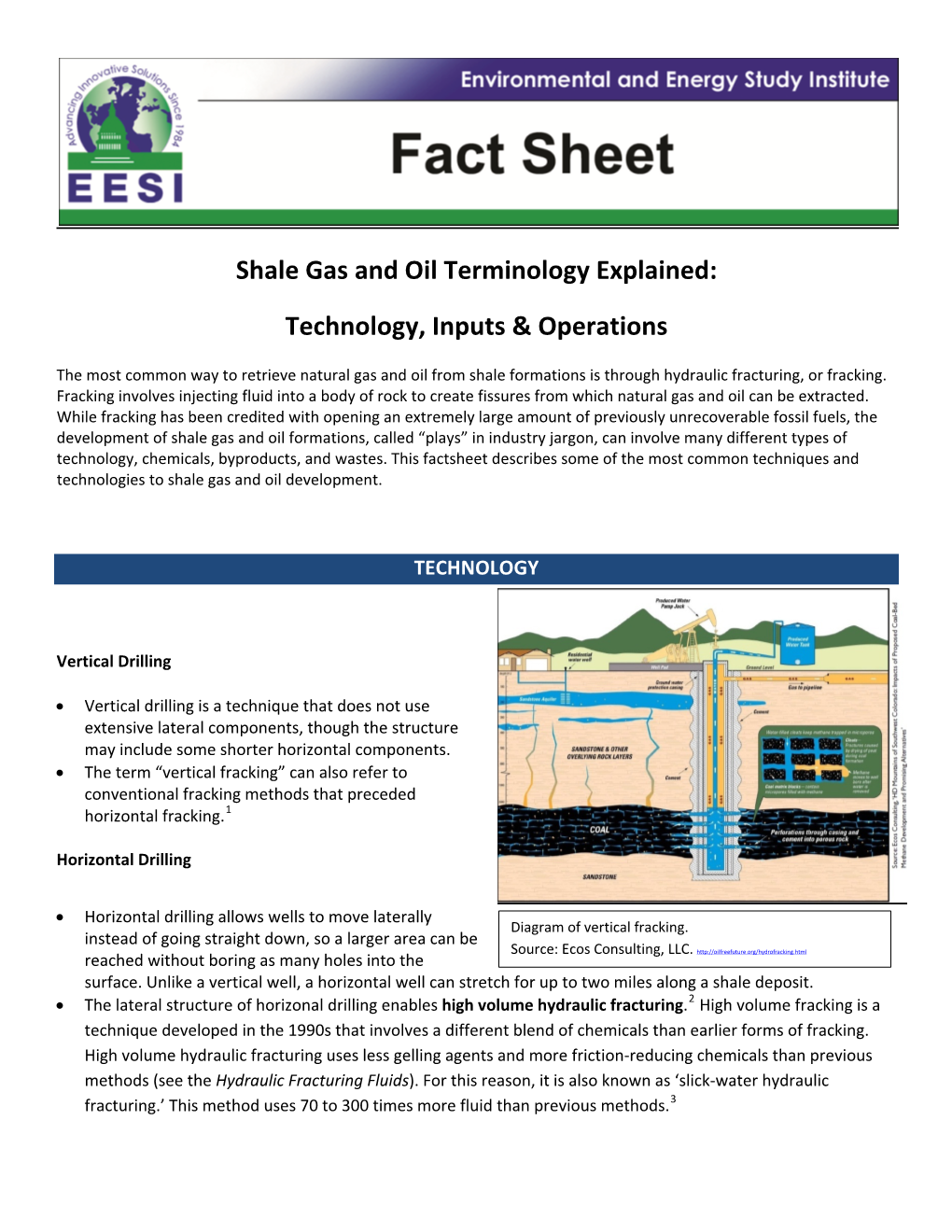 Shale Gas and Oil Terminology Explained: Technology, Inputs & Operations