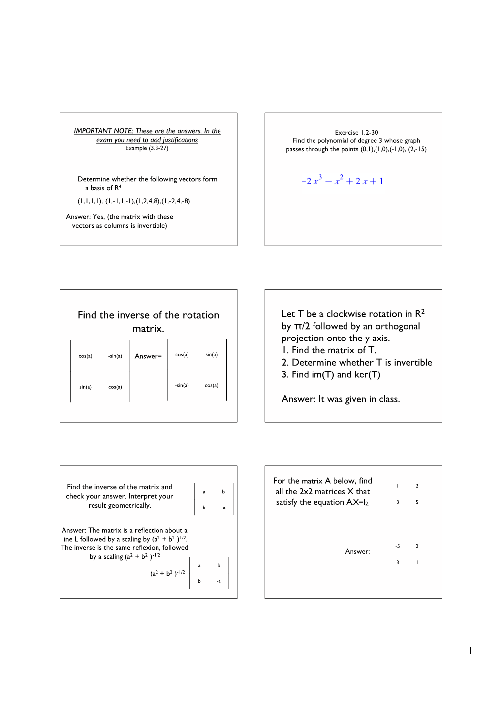 Find the Inverse of the Rotation Matrix