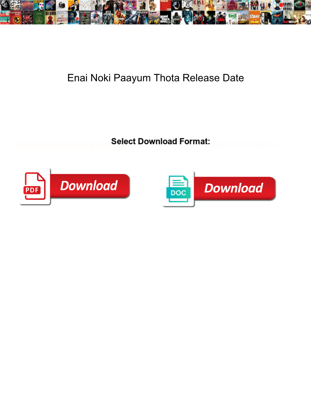 Enai Noki Paayum Thota Release Date Graseby