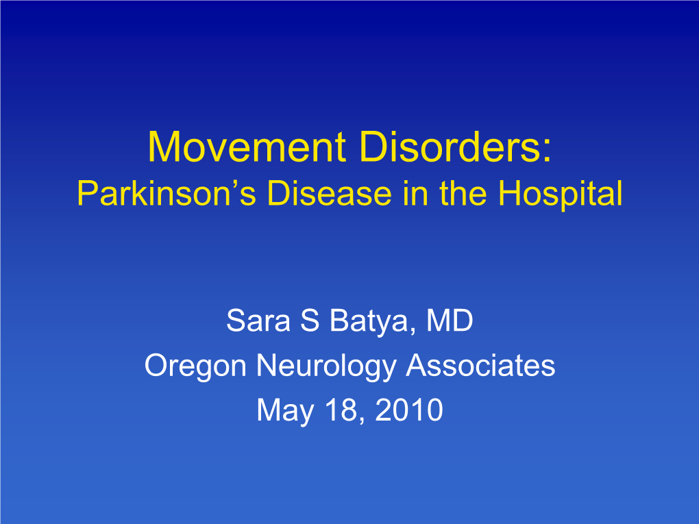 Parkinson's Disease