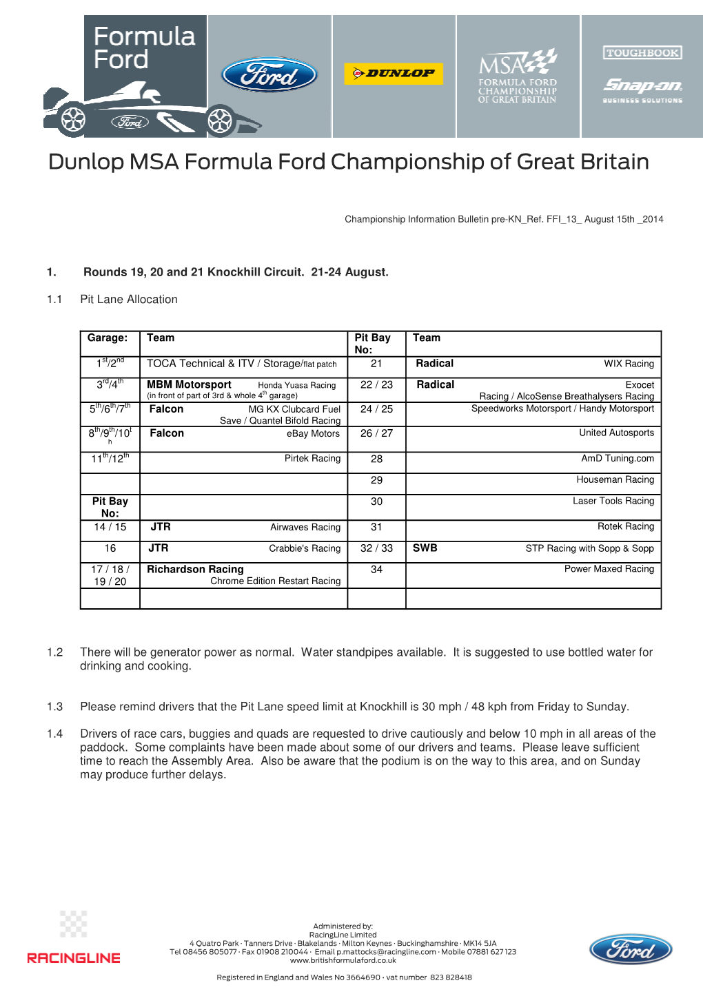 Dunlop MSA Formula Ford Championship of Great Britain