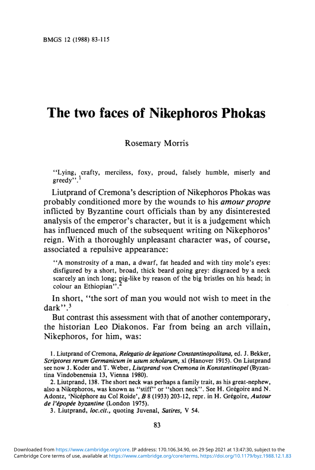 The Two Faces of Nikephoros Phokas