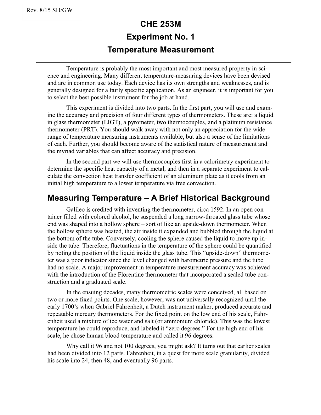 Liquid in Glass Thermometers