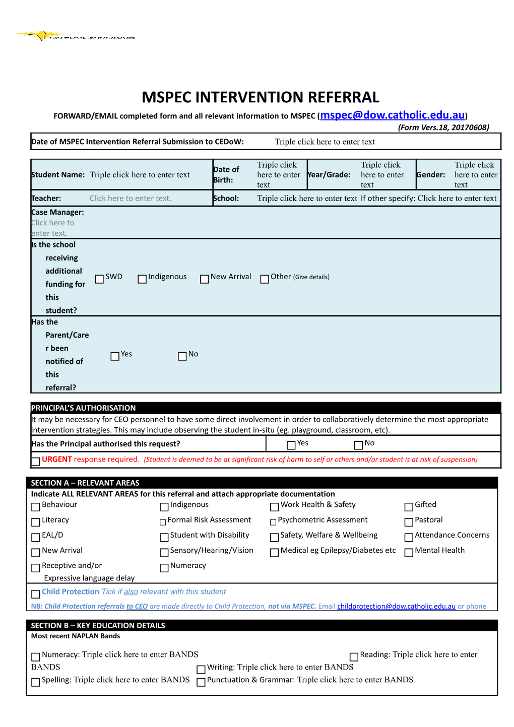 Mspec Intervention Referral