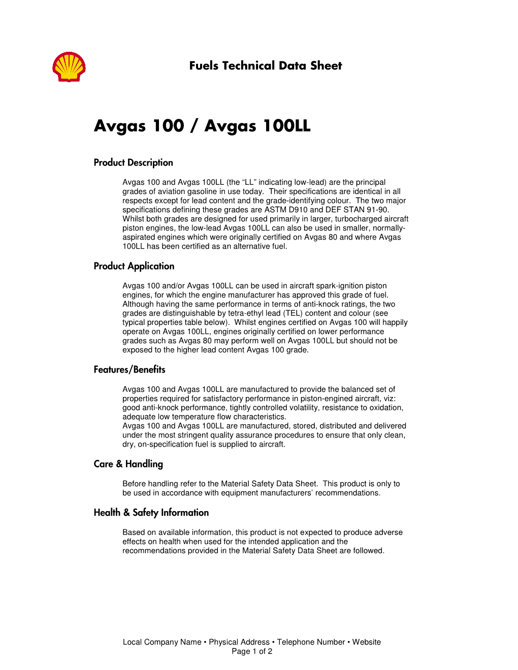 Avgas 100 / Avgas 100LL