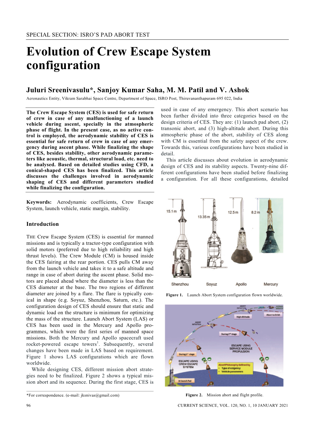 Evolution of Crew Escape System Configuration