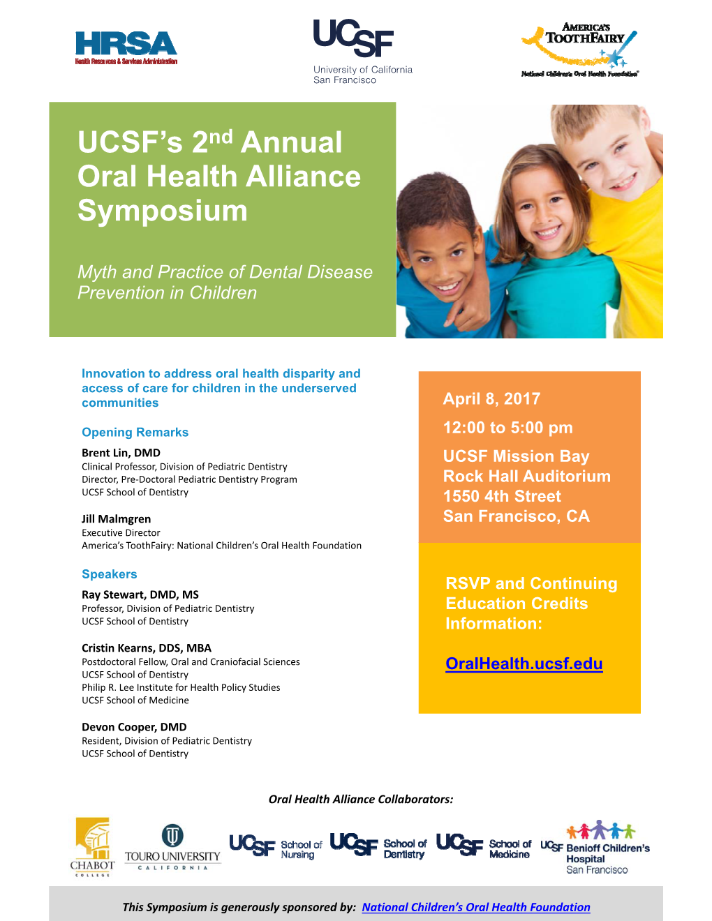 UCSF 2Nd Oral Health Alliance Symposium Agenda.Pdf