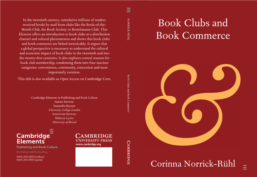 Book Clubs and Book Commerce