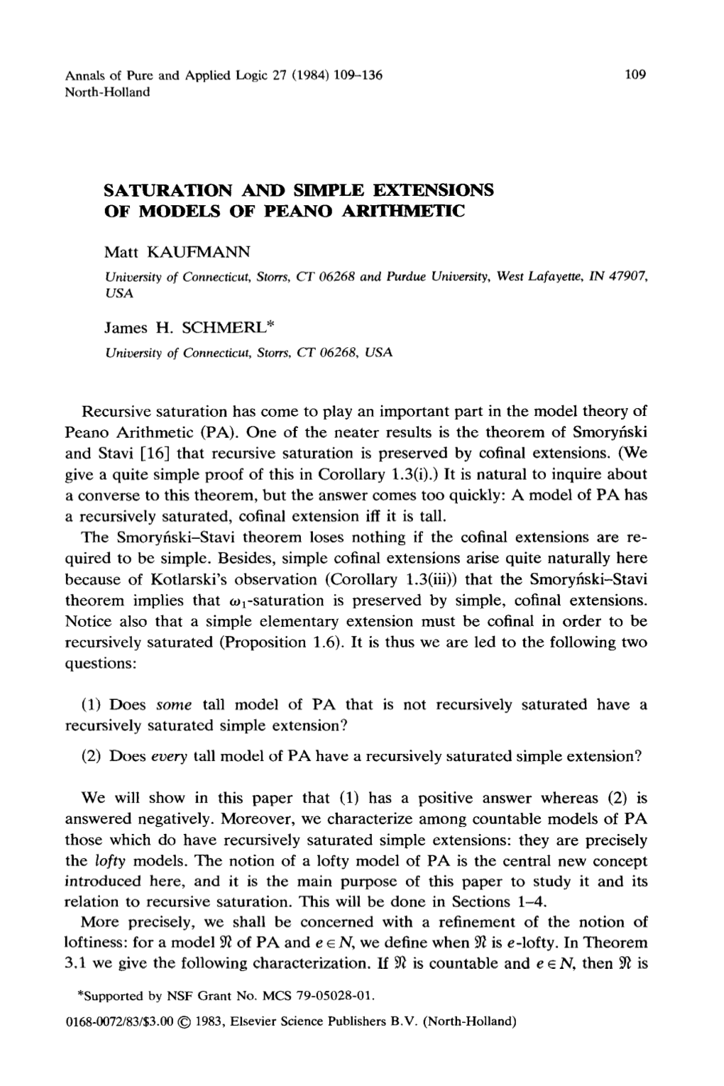 Saturation and Simple Extensions of Models of Peano Arithmetic