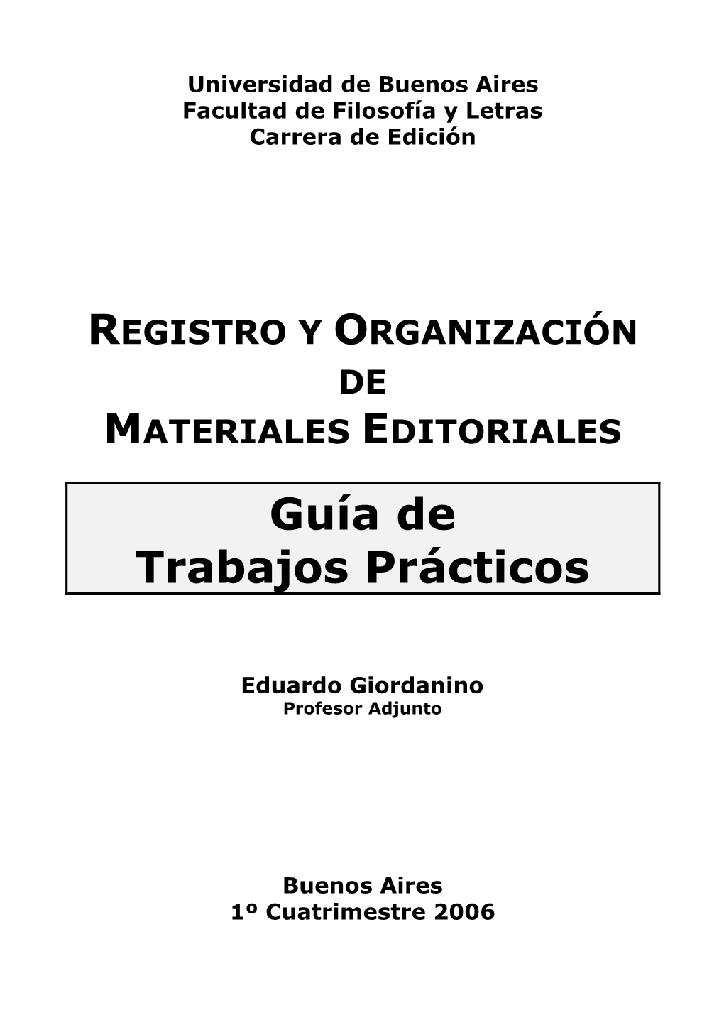 Guía De Trabajos Prácticos