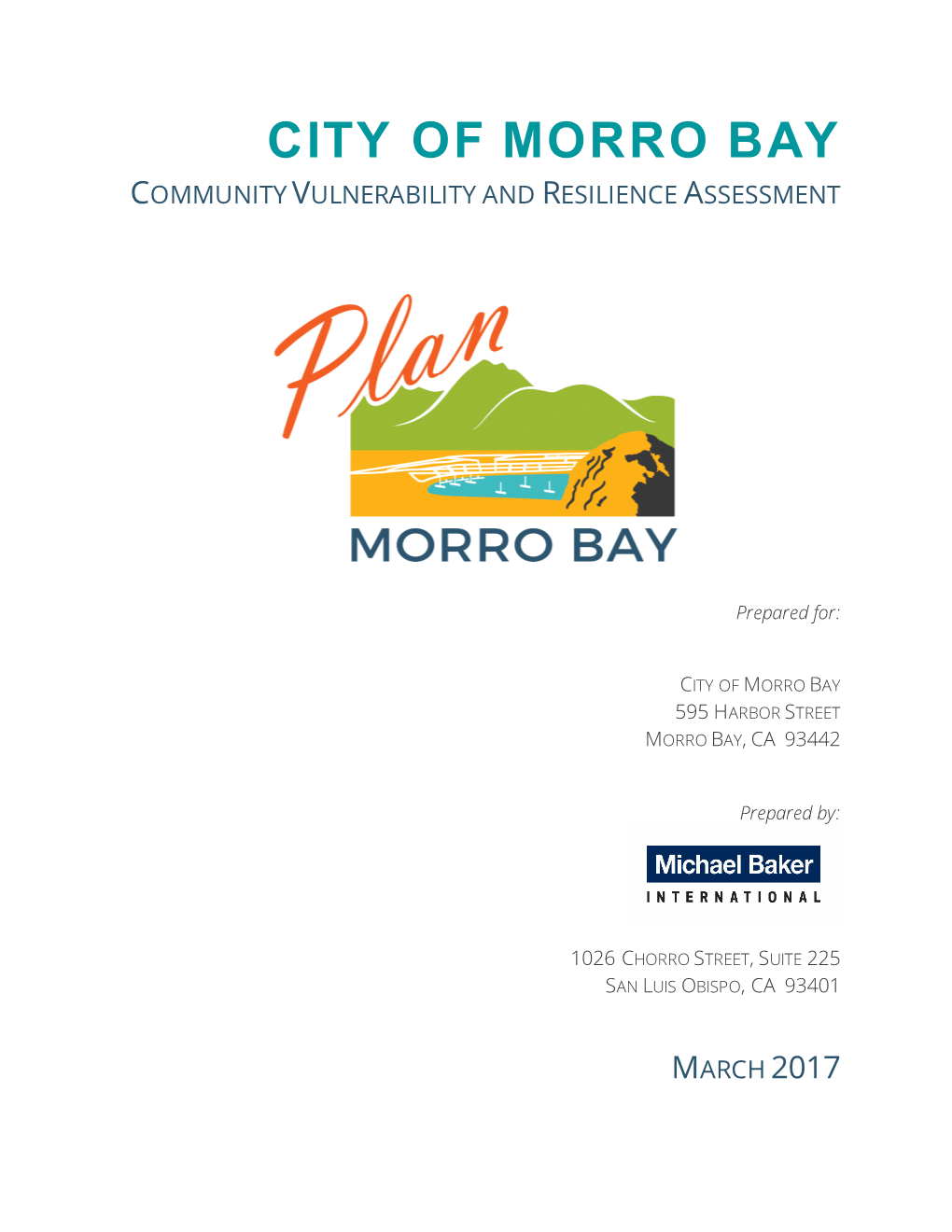 City of Morro Bay Community Vulnerability and Resiliency