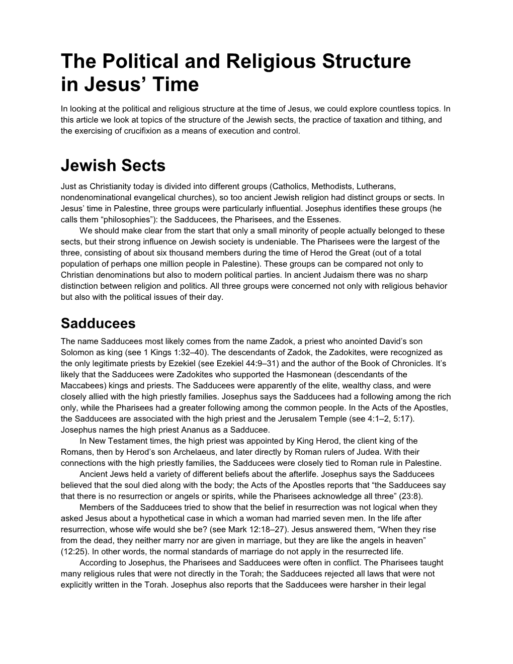 The Political and Religious Structure in Jesus Time Page 8