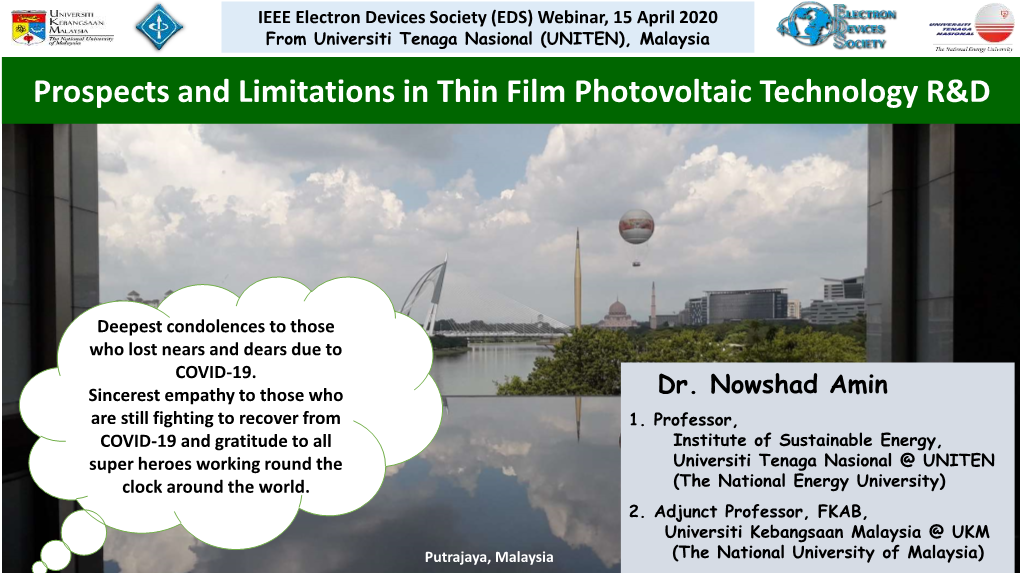 Prospects and Limitations in Thin Film Photovoltaic Technology R&D