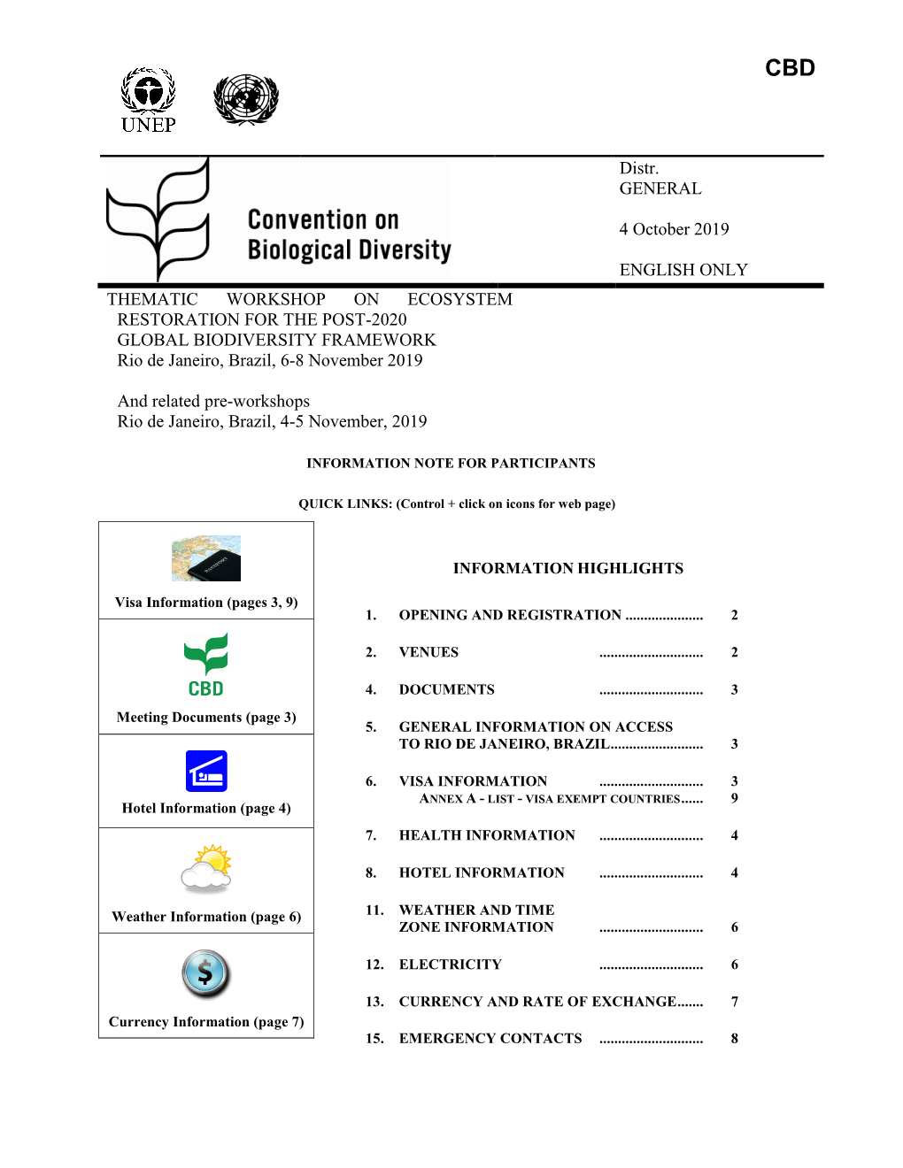 Information Note for Participants