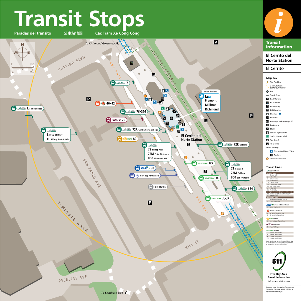 Transit Information El Cerrito Del Norte Station El Cerrito