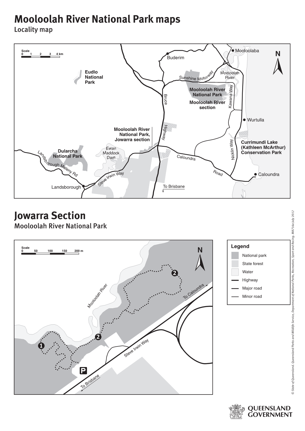 Mooloolah River National Park Maps