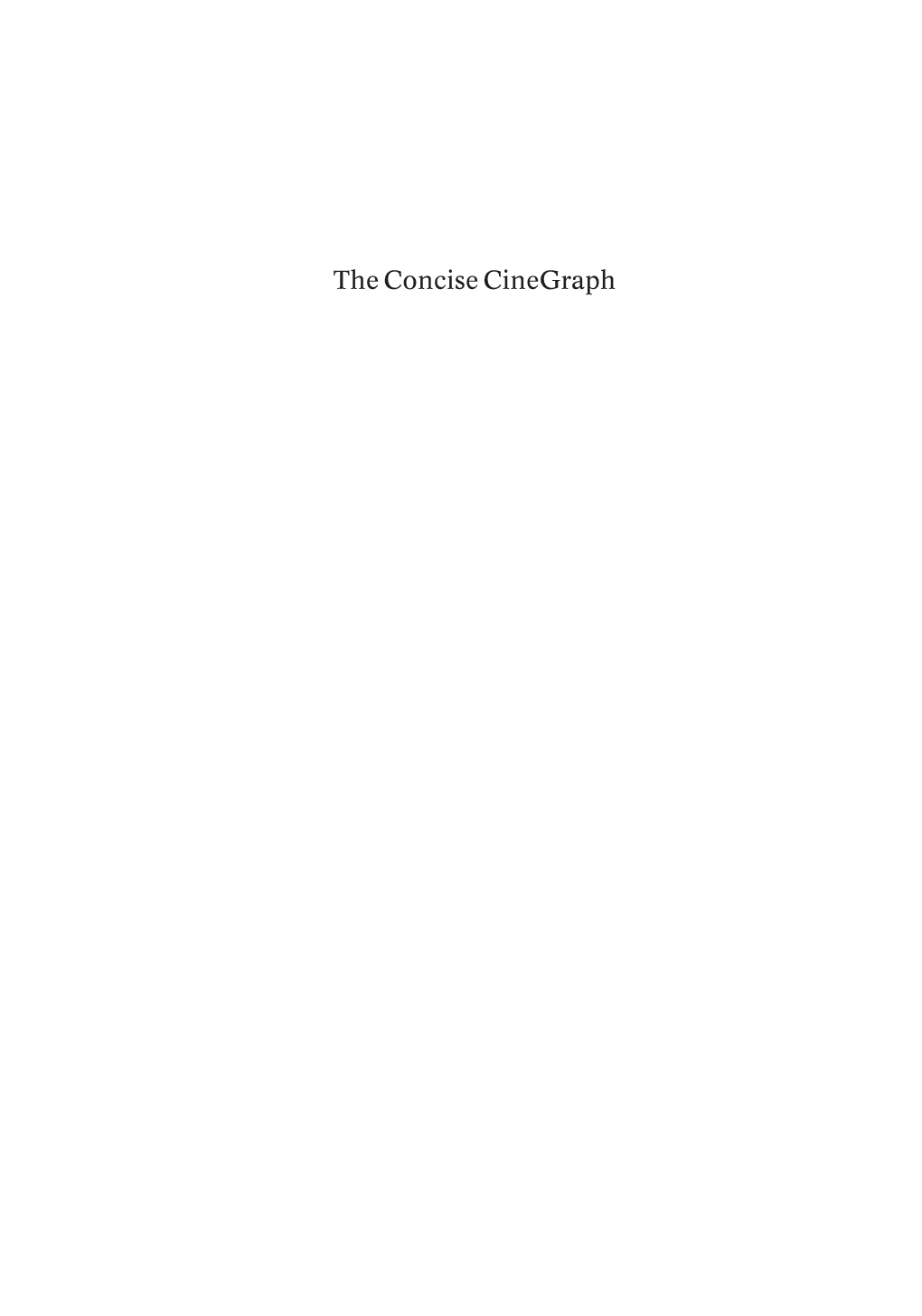 The Concise Cinegraph