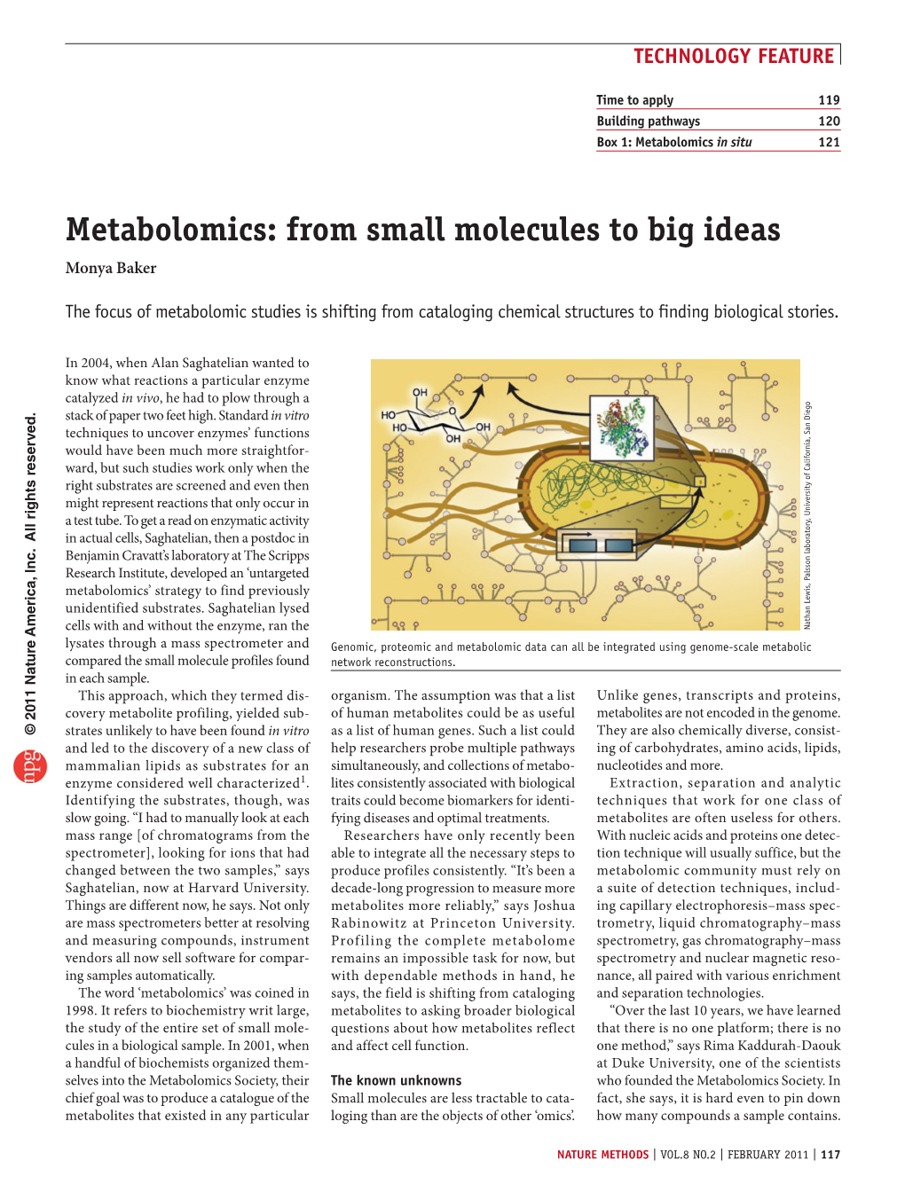 Metabolomics in Situ 121