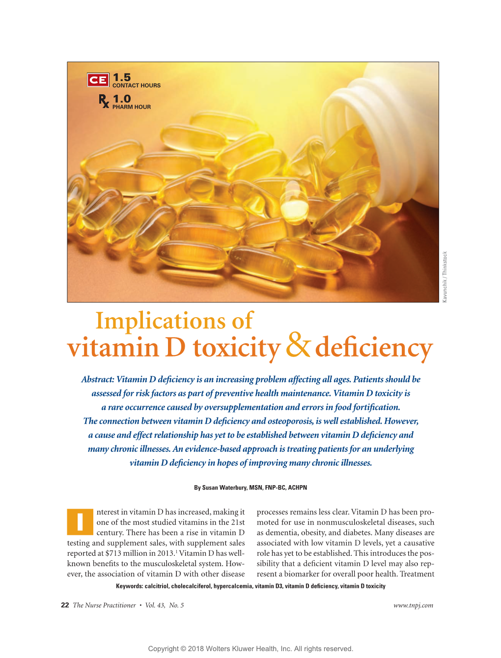 Vitamin D Toxicity &Deficiency