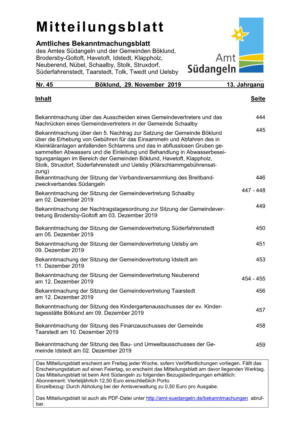 Mitteilungsblatt