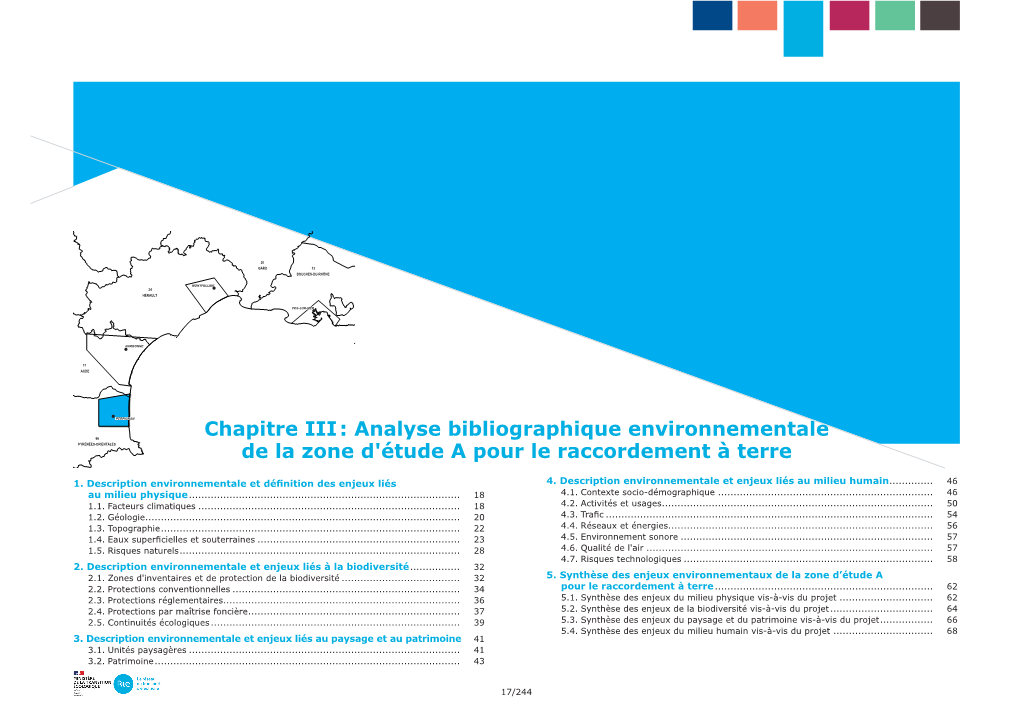 Analyse Bibliographique Environnementale De La Zone D’Étude a Du Raccordement À Terre