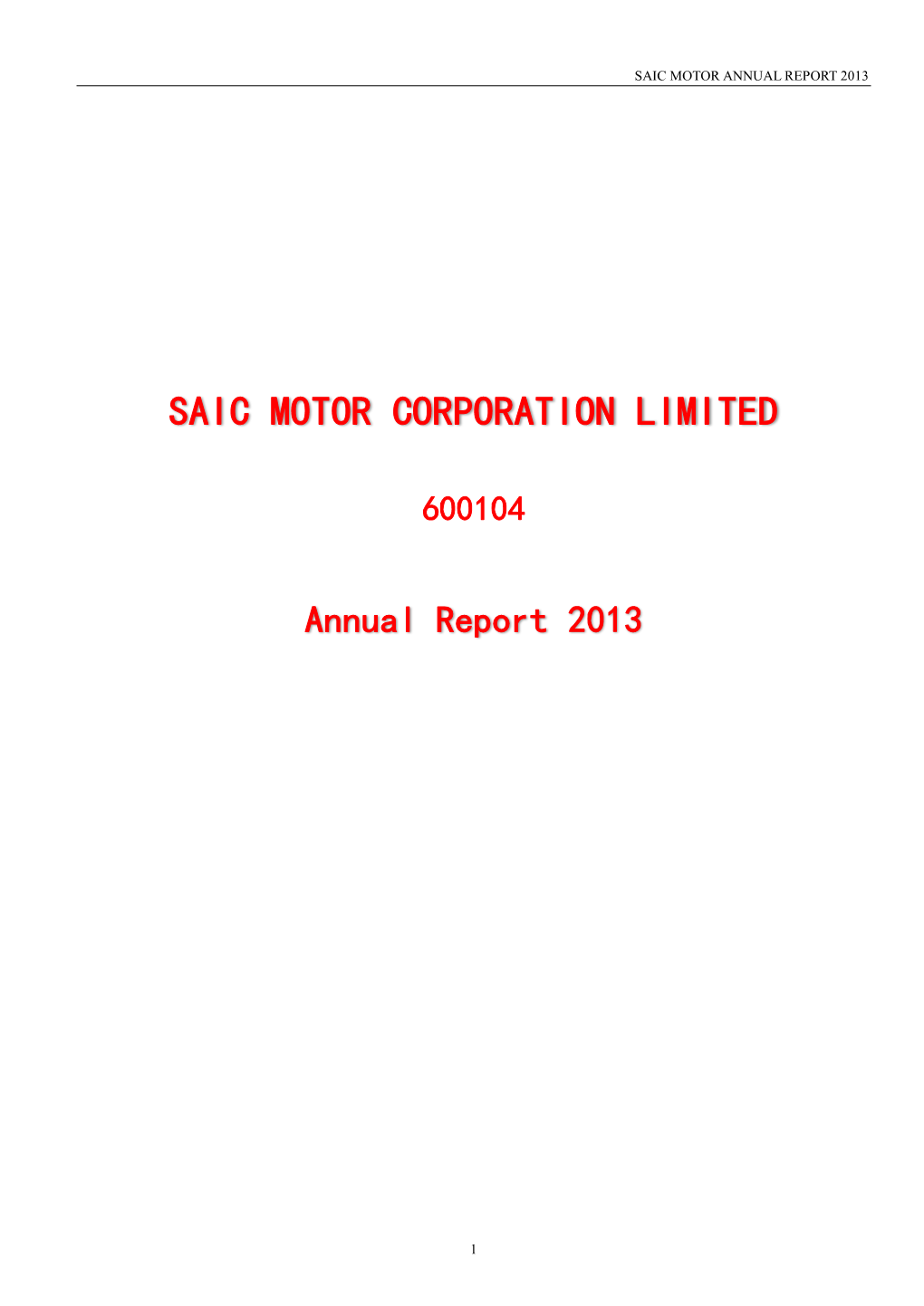 Saic Motor Corporation Limited