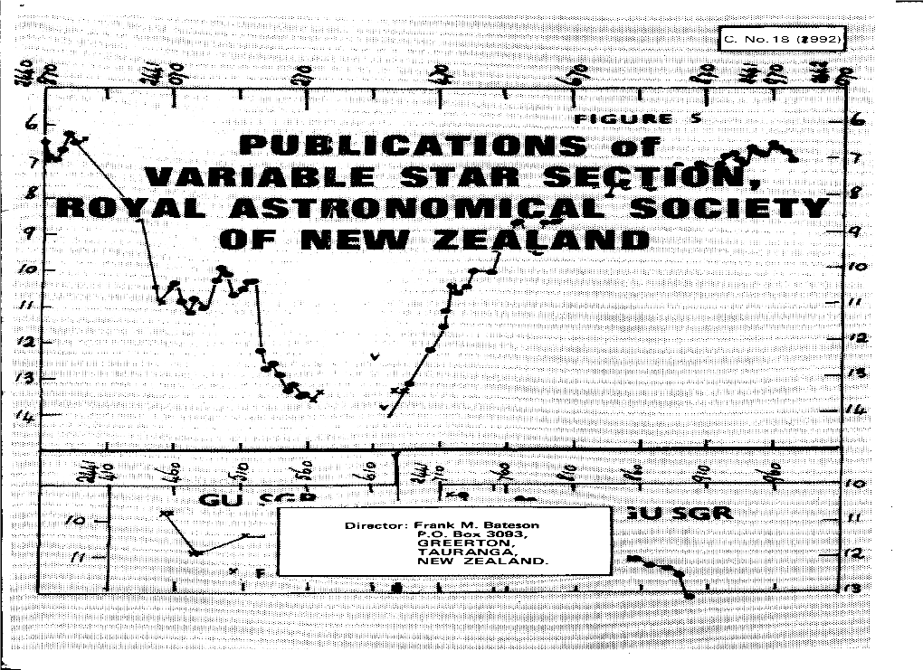 1 R PUBLICATIONS of VARIABLE STAR SEQTI ROYAL