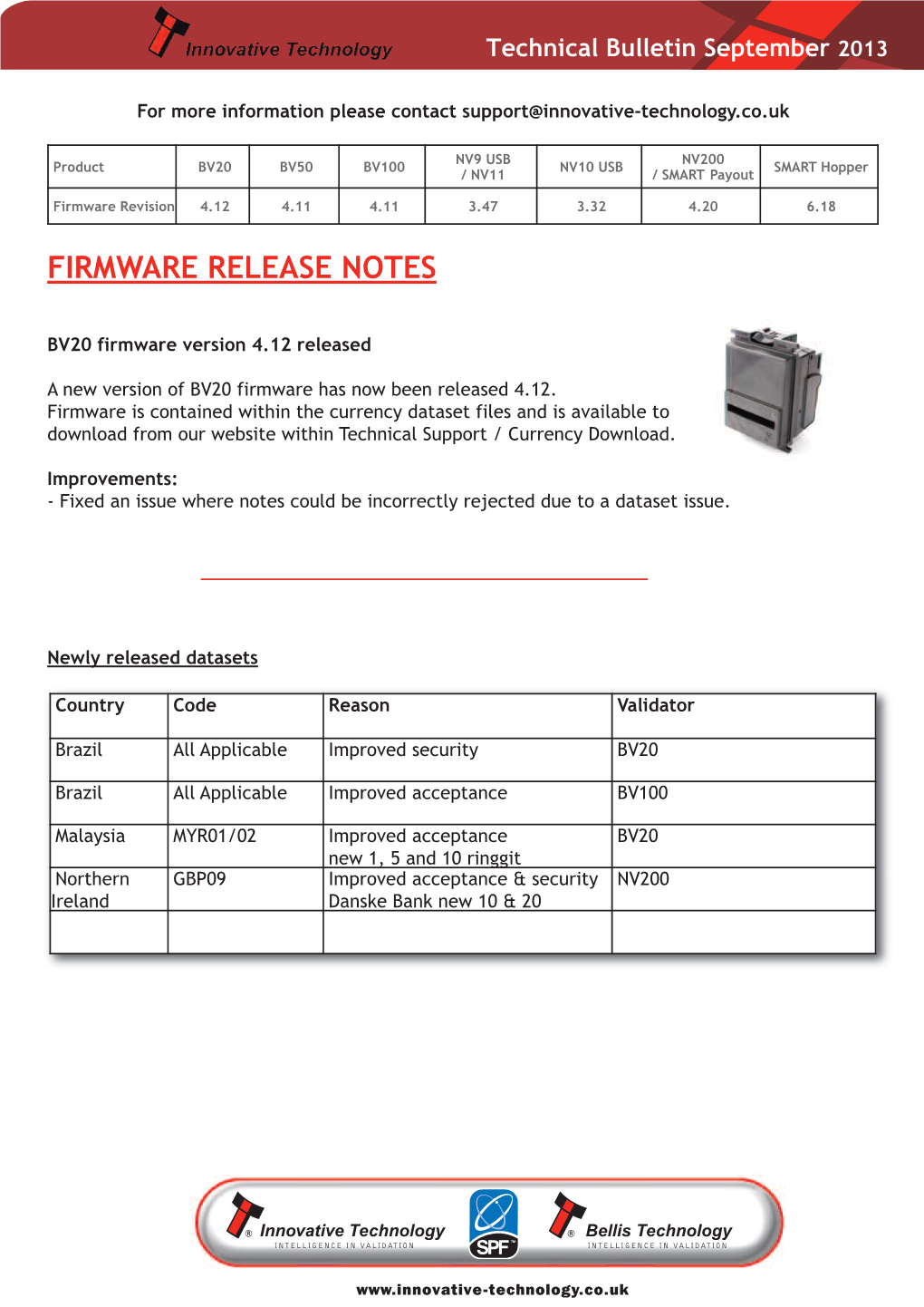 Firmware Release Notes