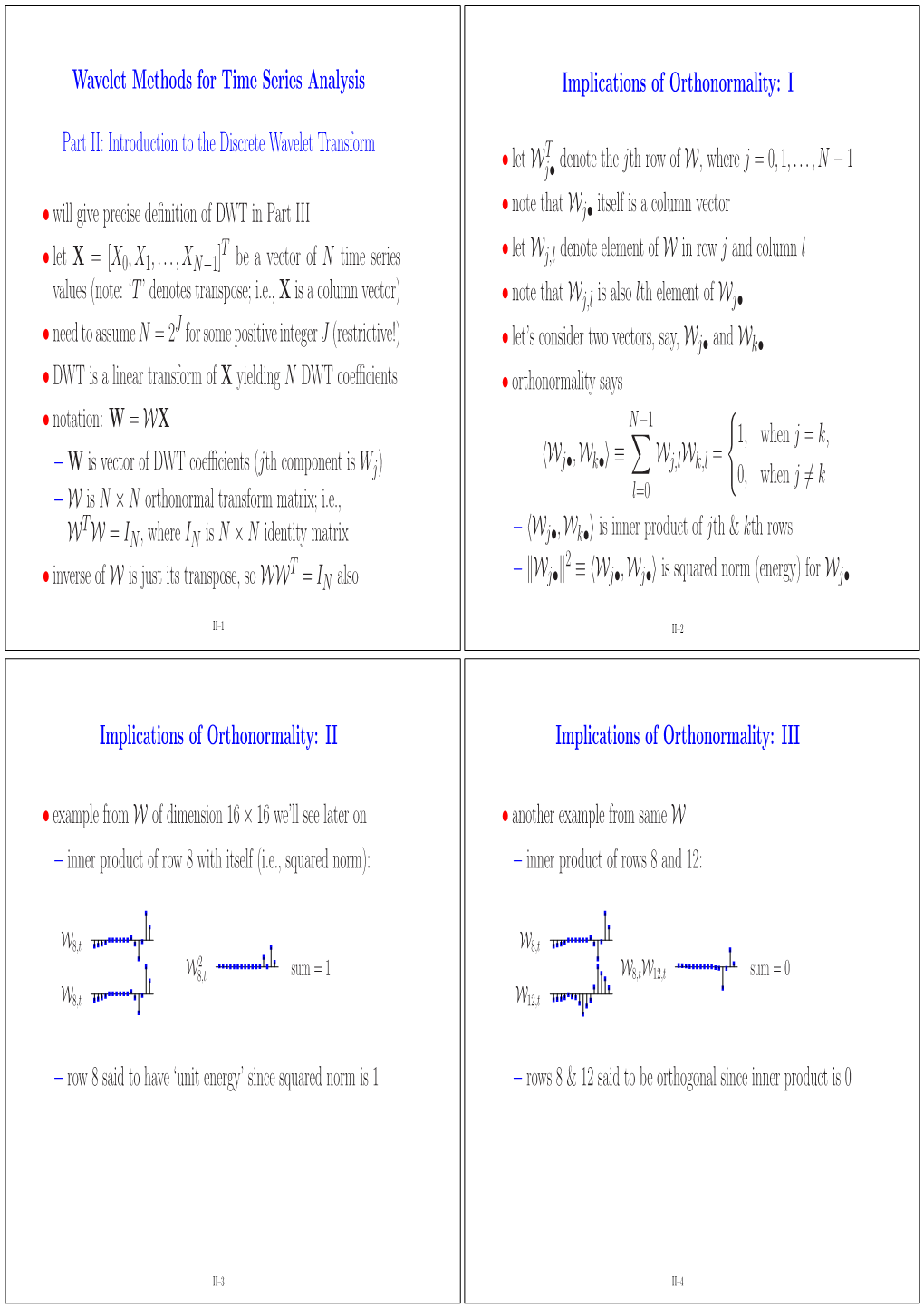 Wavelet Methods for Time Series Analysis Part II