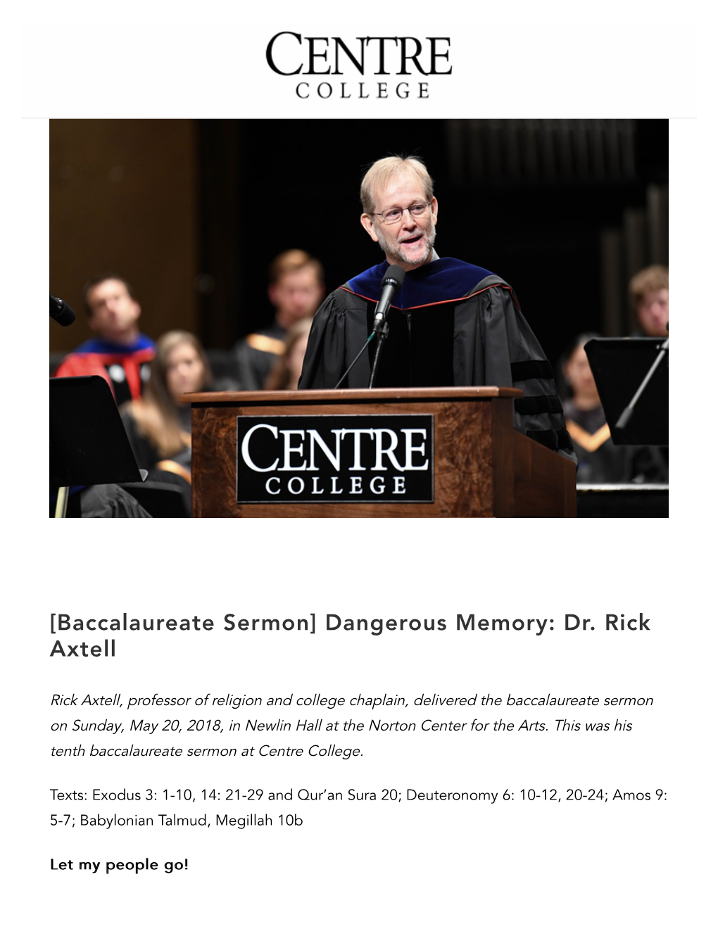 Dangerous Memory: Dr. Rick Axtell